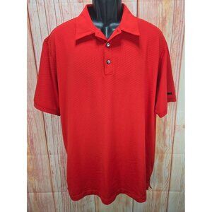 Tiger Woods Collection Nike Red Polo Shirt Large Dri-Fit Short Sleeve
